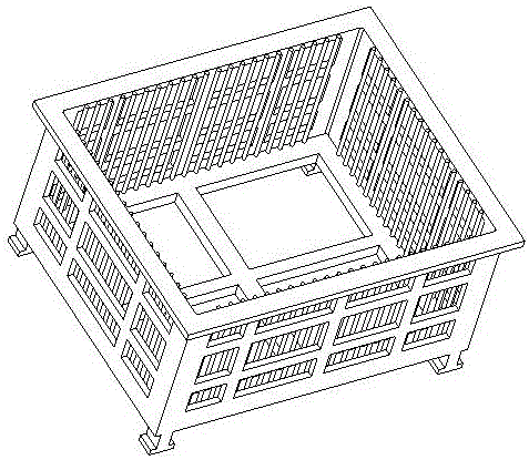 Light-source-provided automatic lifting material frame suitable for vision robot