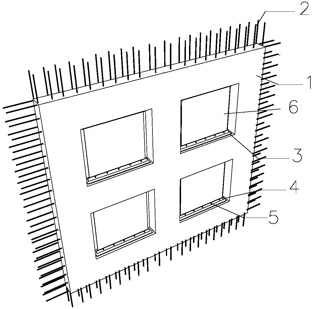 Fabricated light-weight energy consumption wall component of shear wall