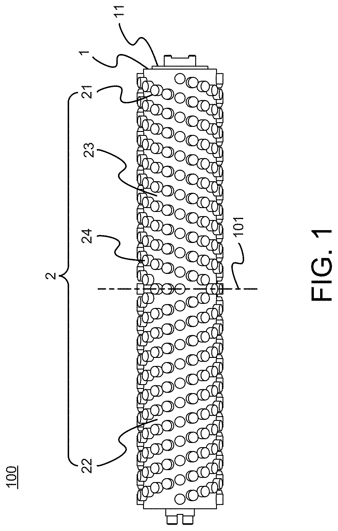 Device of bi-spiral cleaning brush