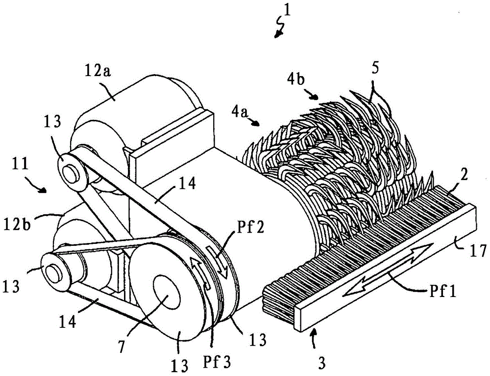 Device for reprocessing bristle bundles