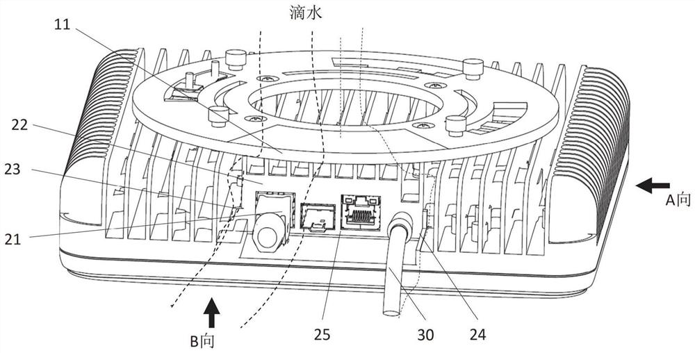 Anti-drip ceiling type RF remote unit