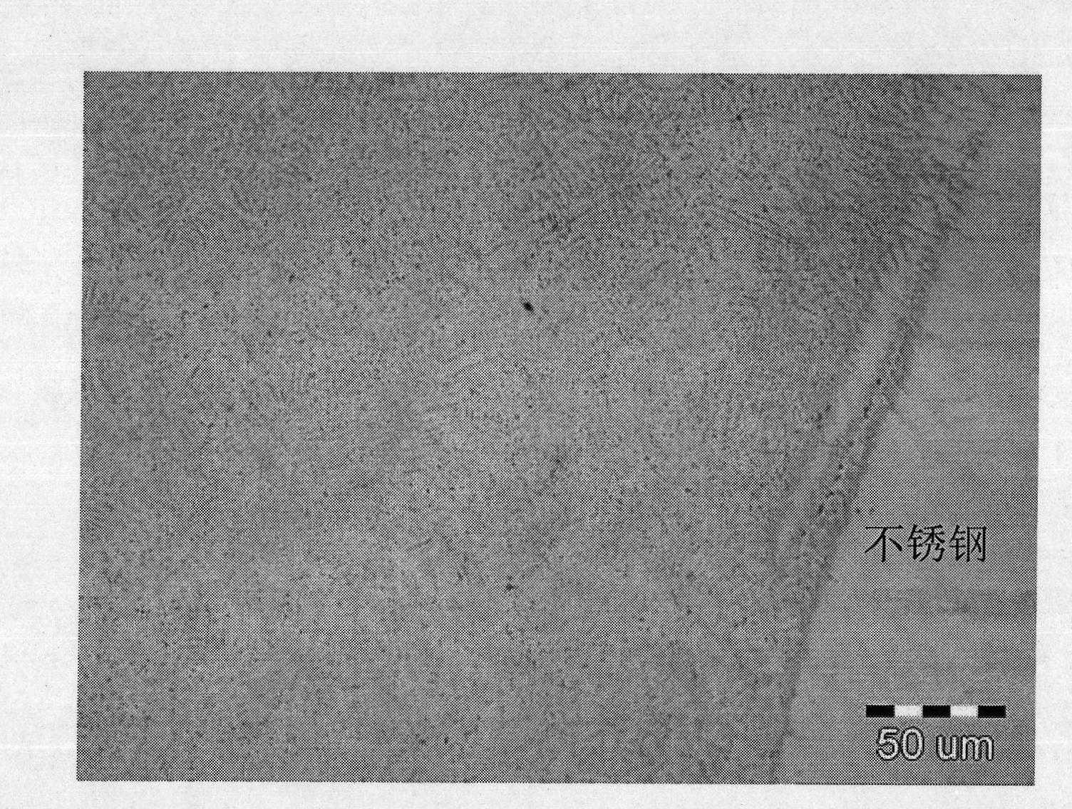 Crack-free electronic beam welding method for titanium metal material and stainless steel