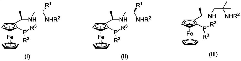 Chiral tridentate nitrogen-nitrogen-phosphine ligand and application thereof in asymmetric hydrogenation reaction of ketone