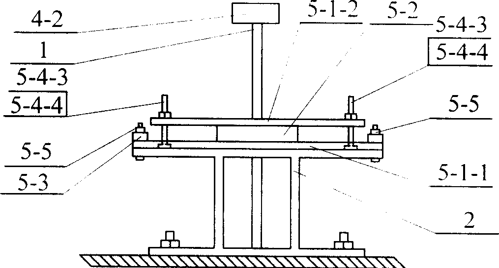 Three-point bending beam type apparatus for big size material damping test