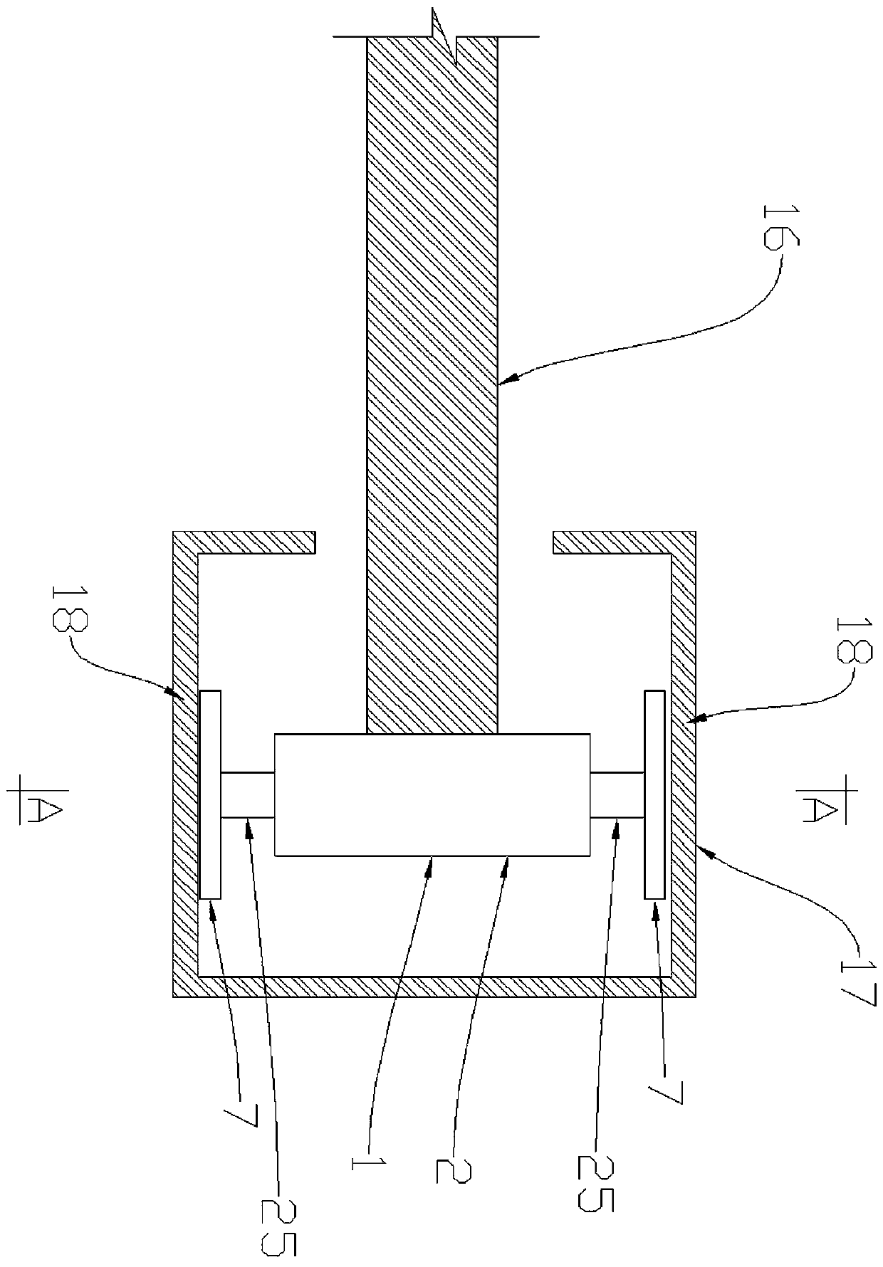 Friction blocking rolling door falling prevention device