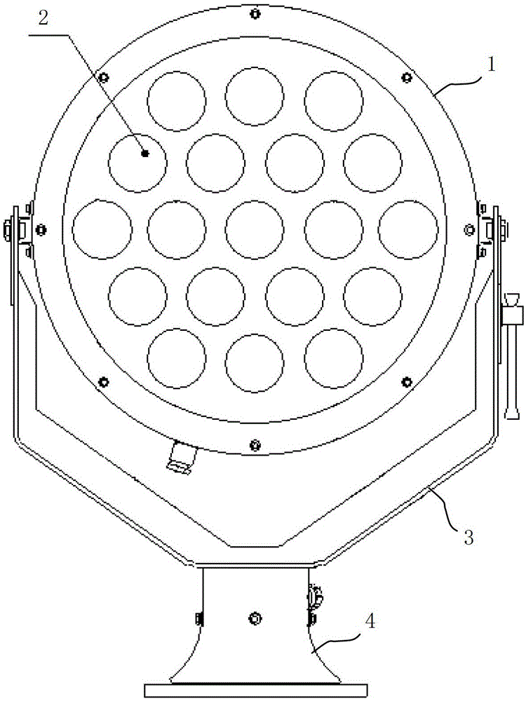 A led searchlight for ships