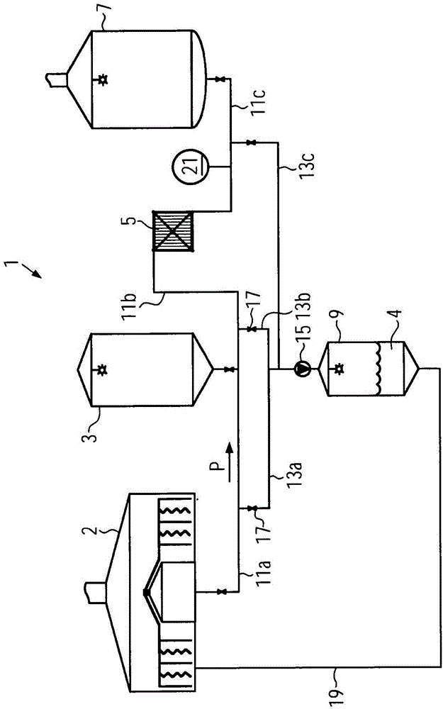 Method and device for conducting media in a brewing system