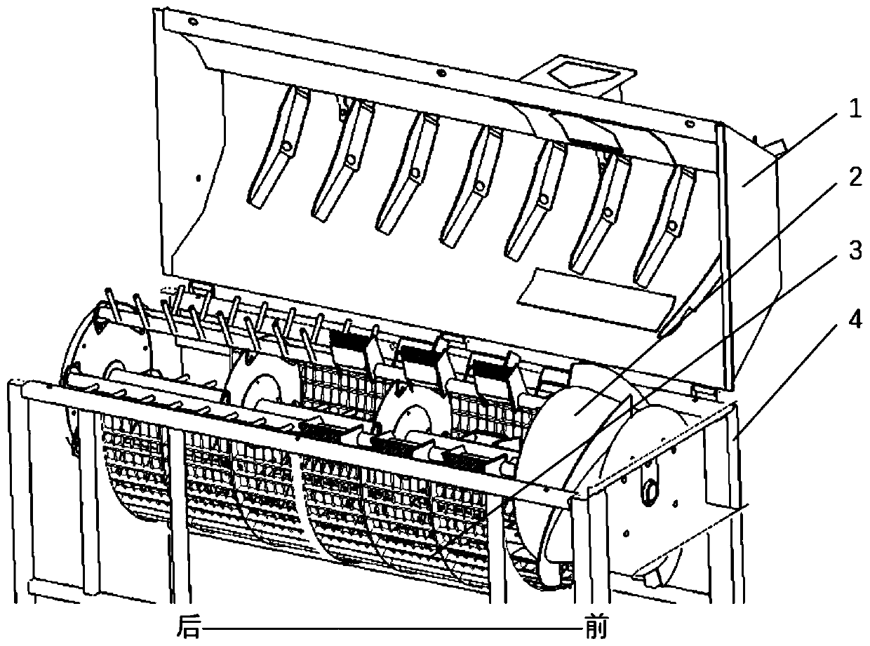 Small-scale threshing and separating device suitable for rice and oilseed rape in hilly and mountainous areas