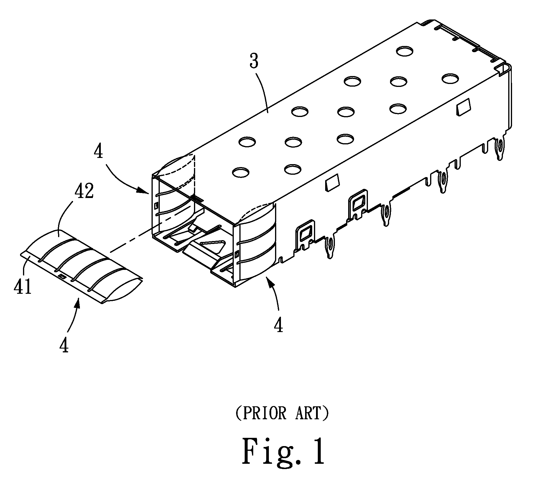 Connector EMI shielding structure