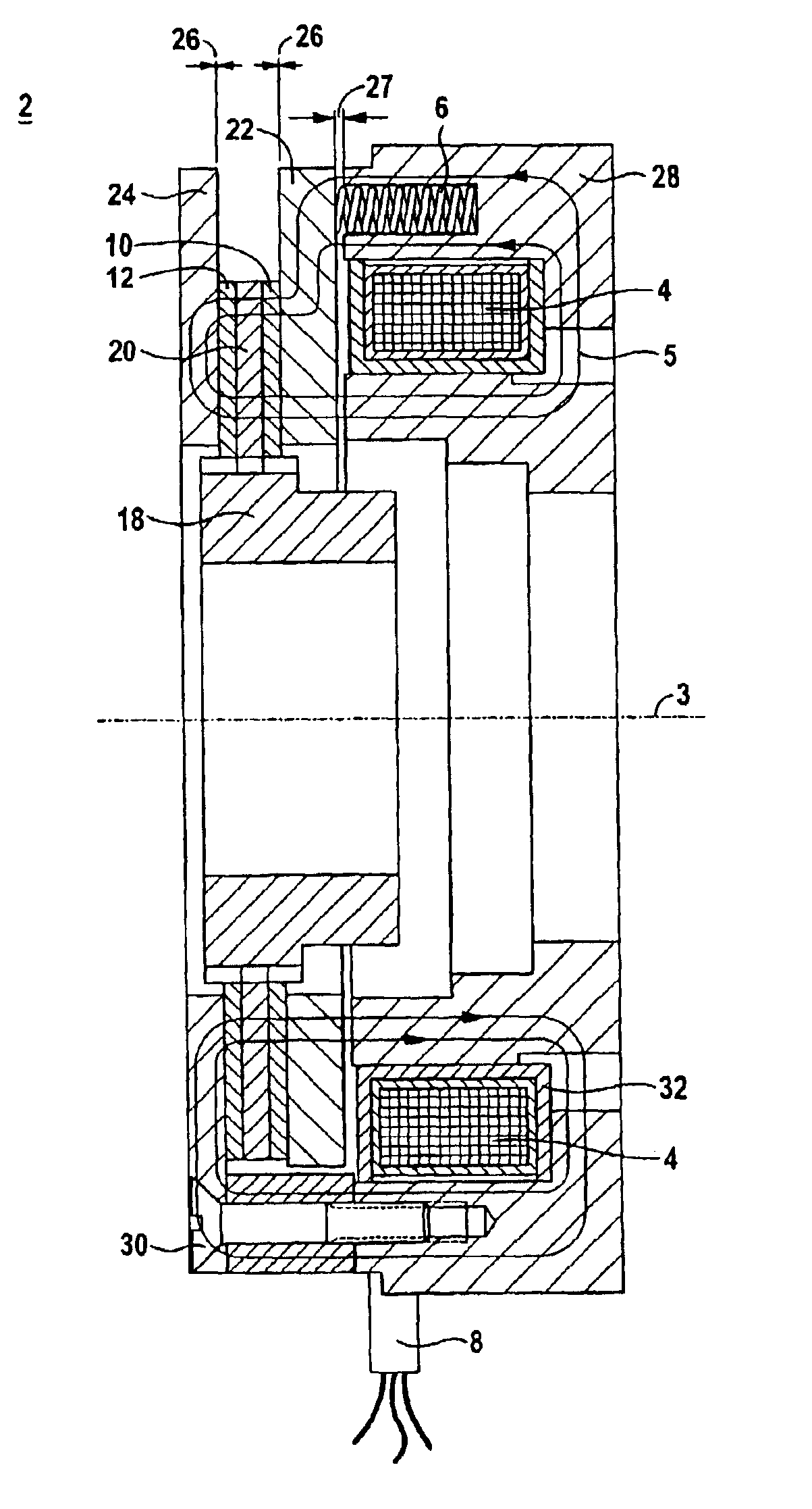 Method for detecting wear in a brake or a clutch