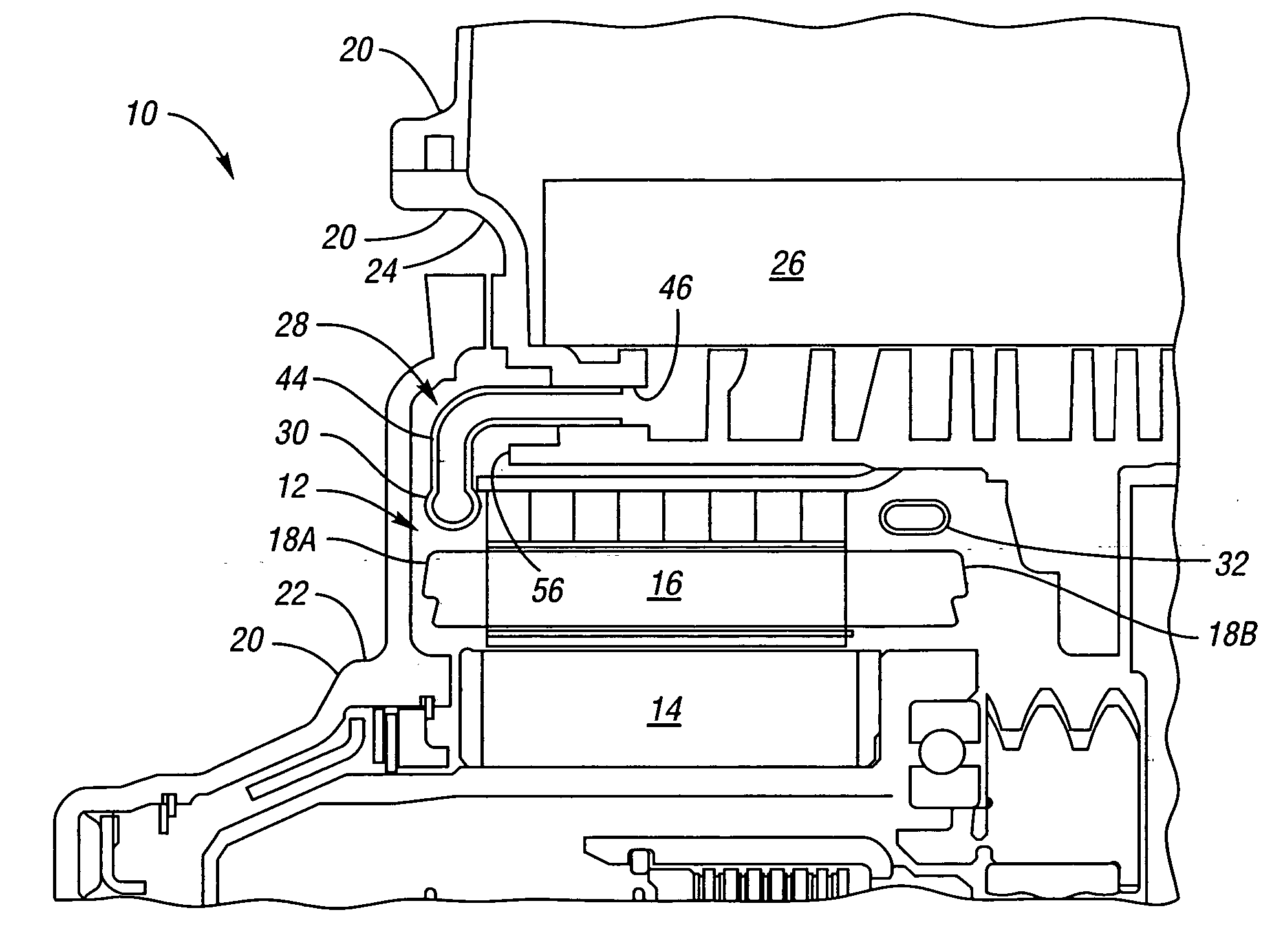 Stator cooling system for a hybrid transmission