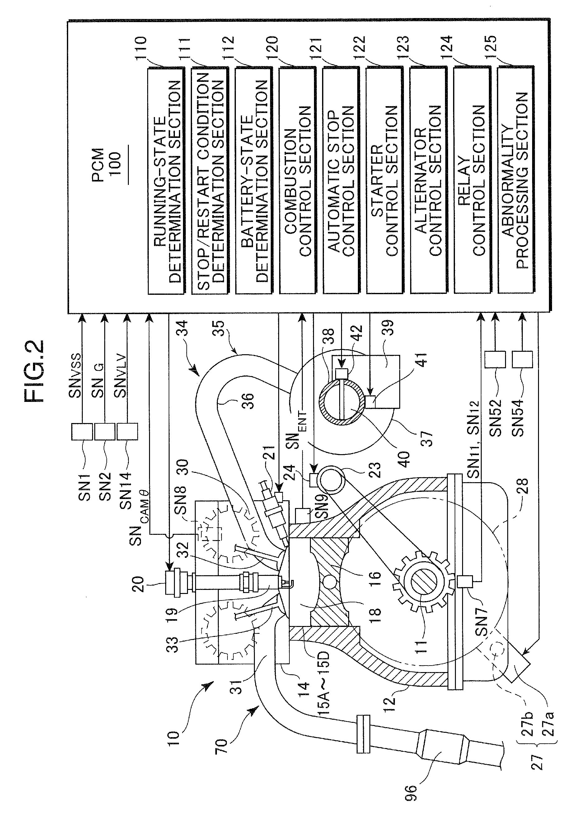 Control method for internal combustion engine system, and internal combustion engine system