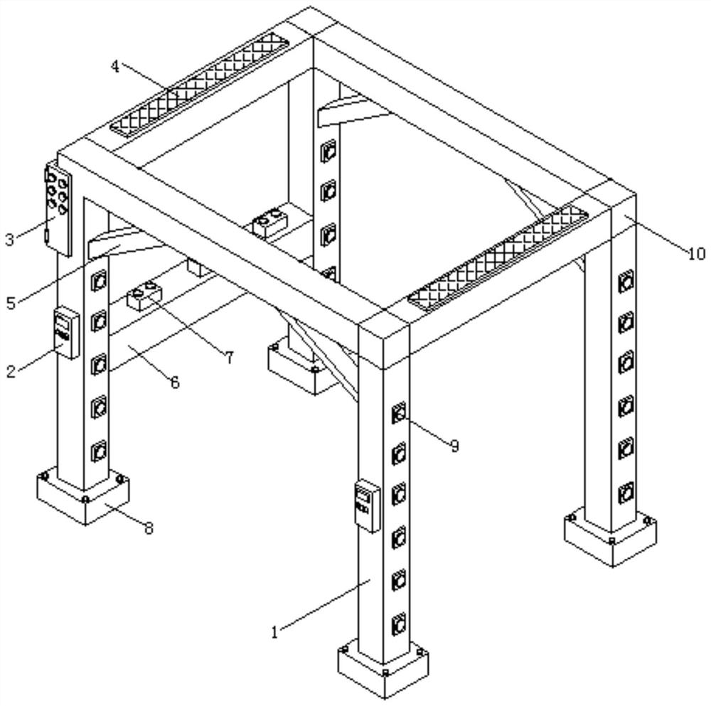 Agricultural greenhouse energy-saving heat storage type supporting frame for improving collision supporting force