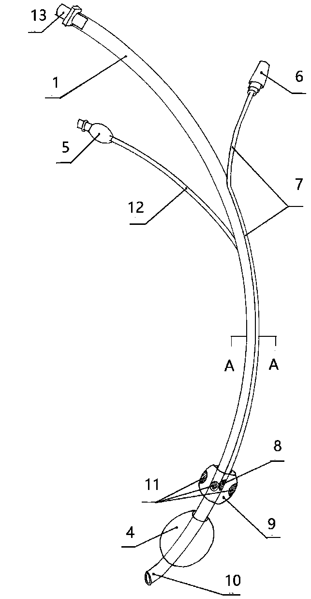 Tracheal catheter capable of rebuilding cough peak flow velocity