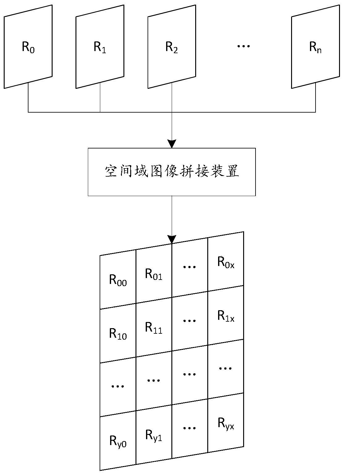 Traffic image splicing system and method