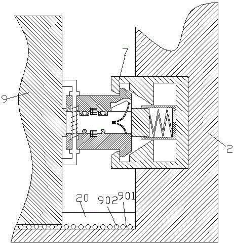 Power component locking device mounted in power cabinet