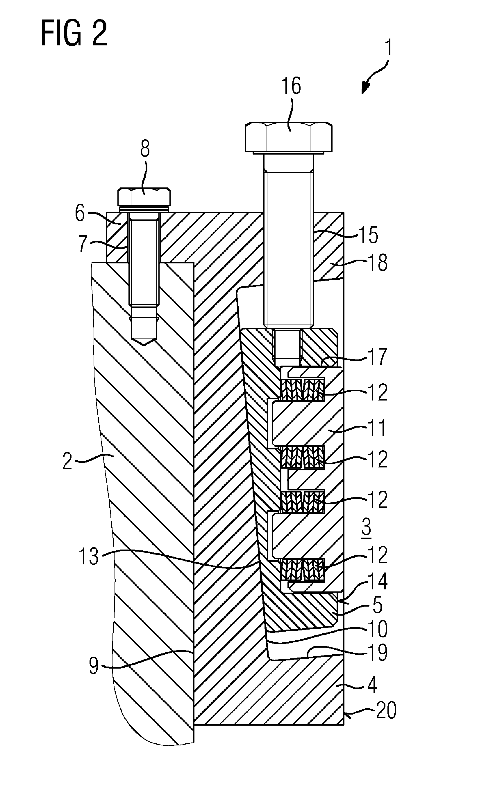 Device for overcoming play