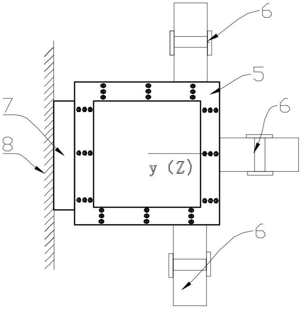 Vertical shaft cage guide flaw detection and deformation distributed optical fiber monitoring system and monitoring method