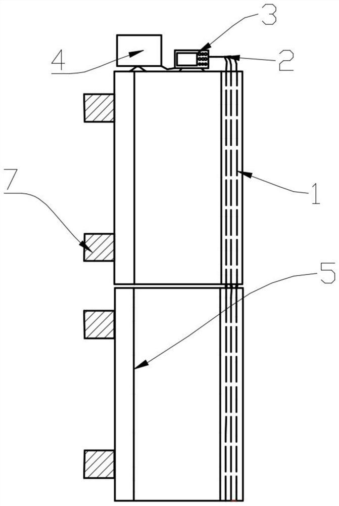 Vertical shaft cage guide flaw detection and deformation distributed optical fiber monitoring system and monitoring method