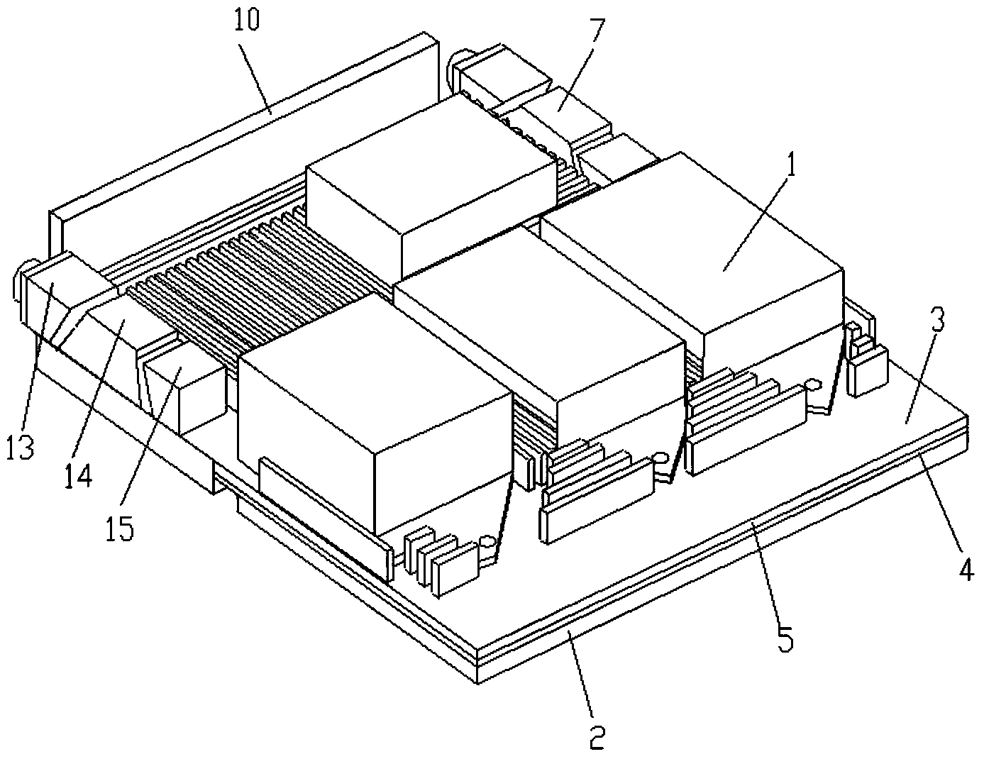 Circuit board heat conduction optimization design structure for onboard aviation product