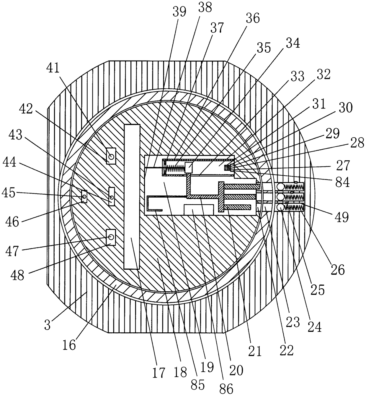 Puck lock system with active alarm function