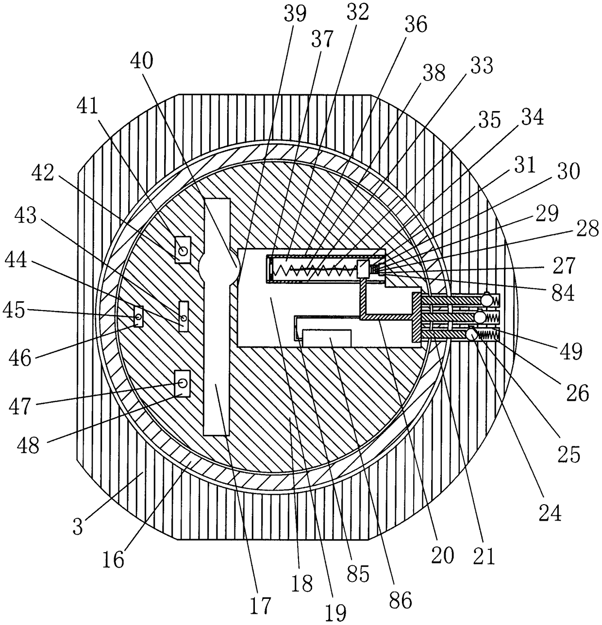 Puck lock system with active alarm function