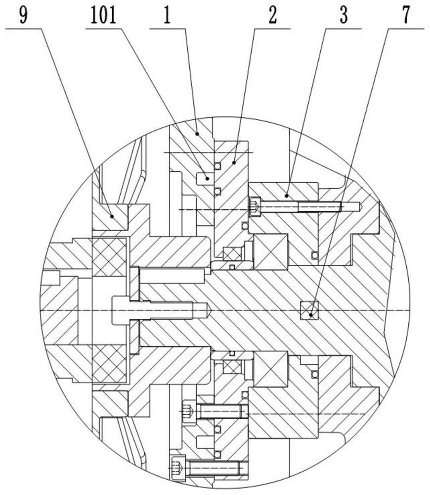 Oil leading-out cooling structure of large-pumping-speed rotary vane pump