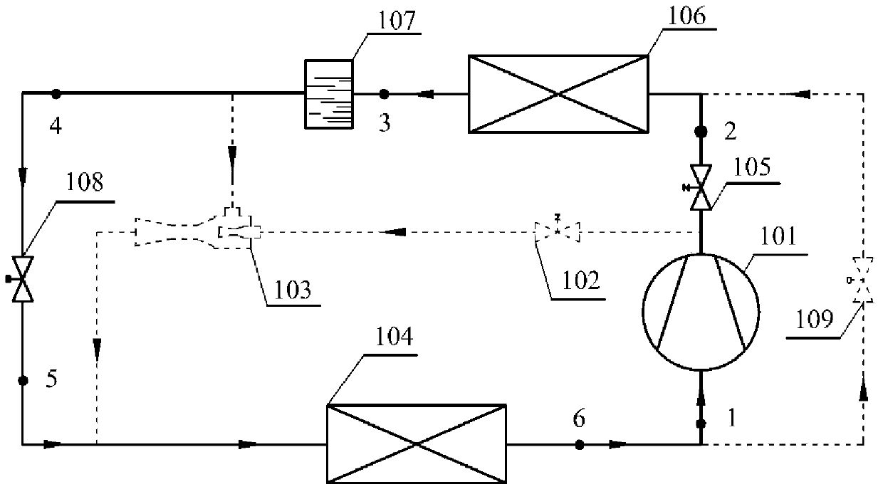 A Heat Pipe Vapor Compression Composite Refrigeration System with Ejector for Air Conditioning