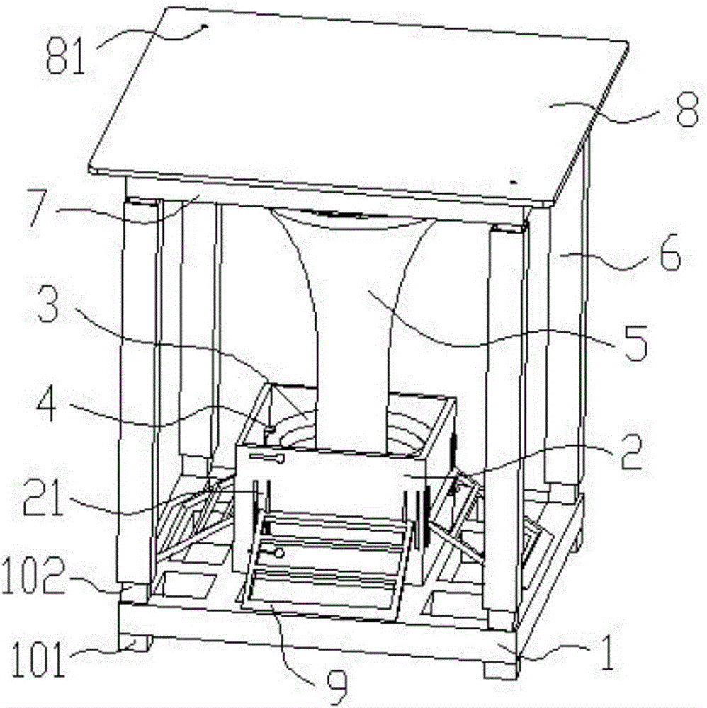 Energy-saving and dryness-prevention folding roasting tea table