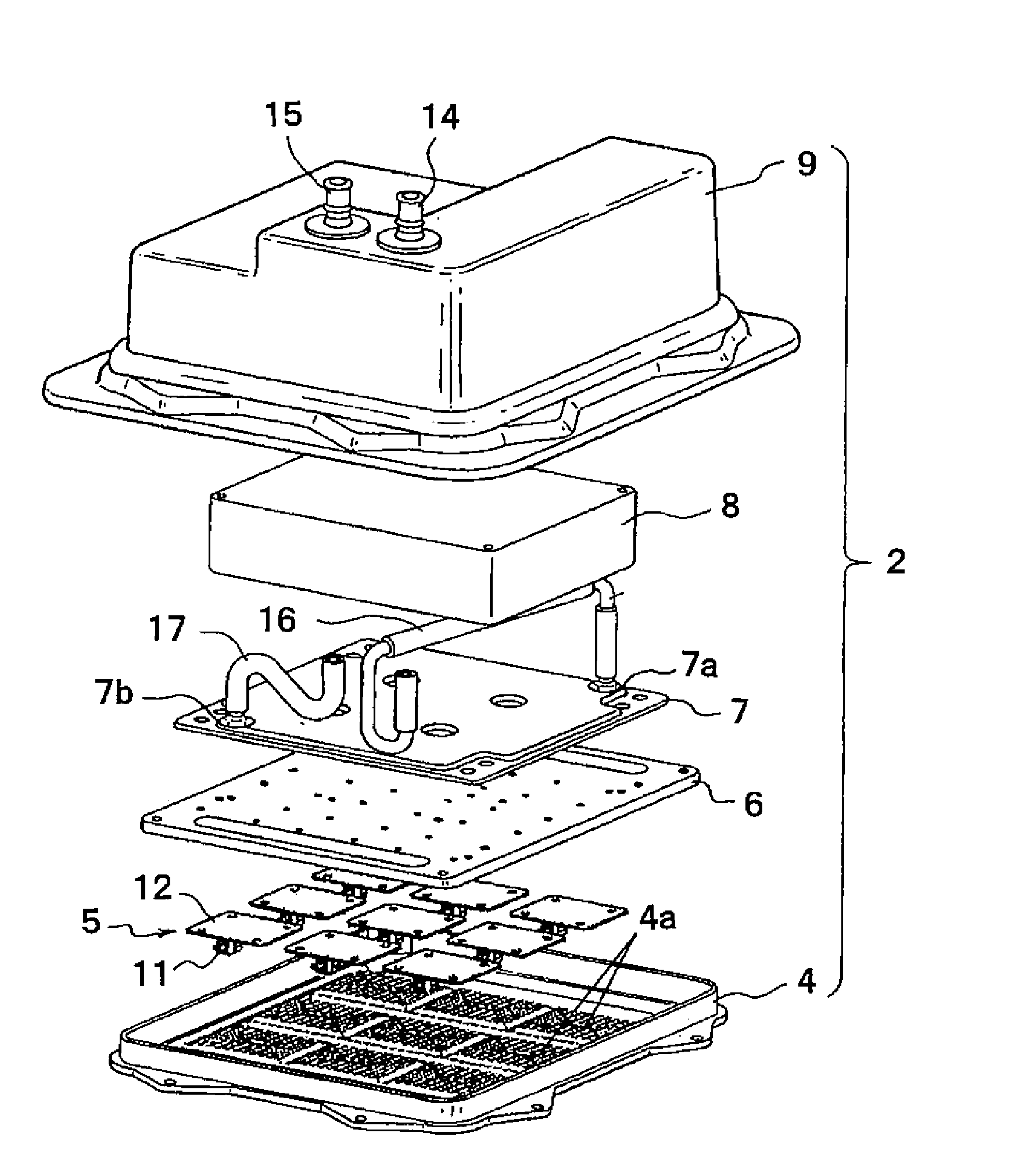 Liquid-cooled LED lighting device