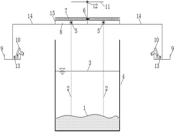 Water tank three-dimensional topographic measurement device based on camera image processing technology