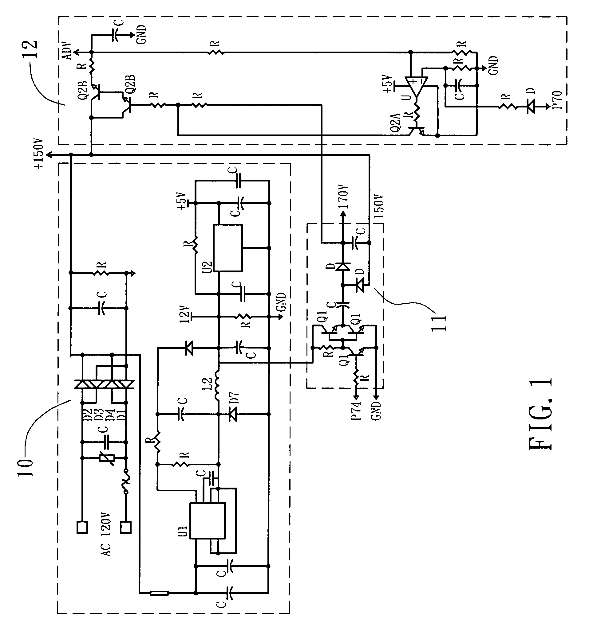 Brushless motor control circuit assembly for ceiling fan