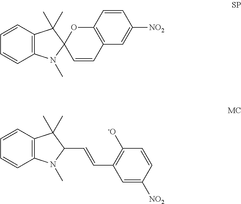 Photochrome- or near ir dye-coupled polymeric matrices for medical articles