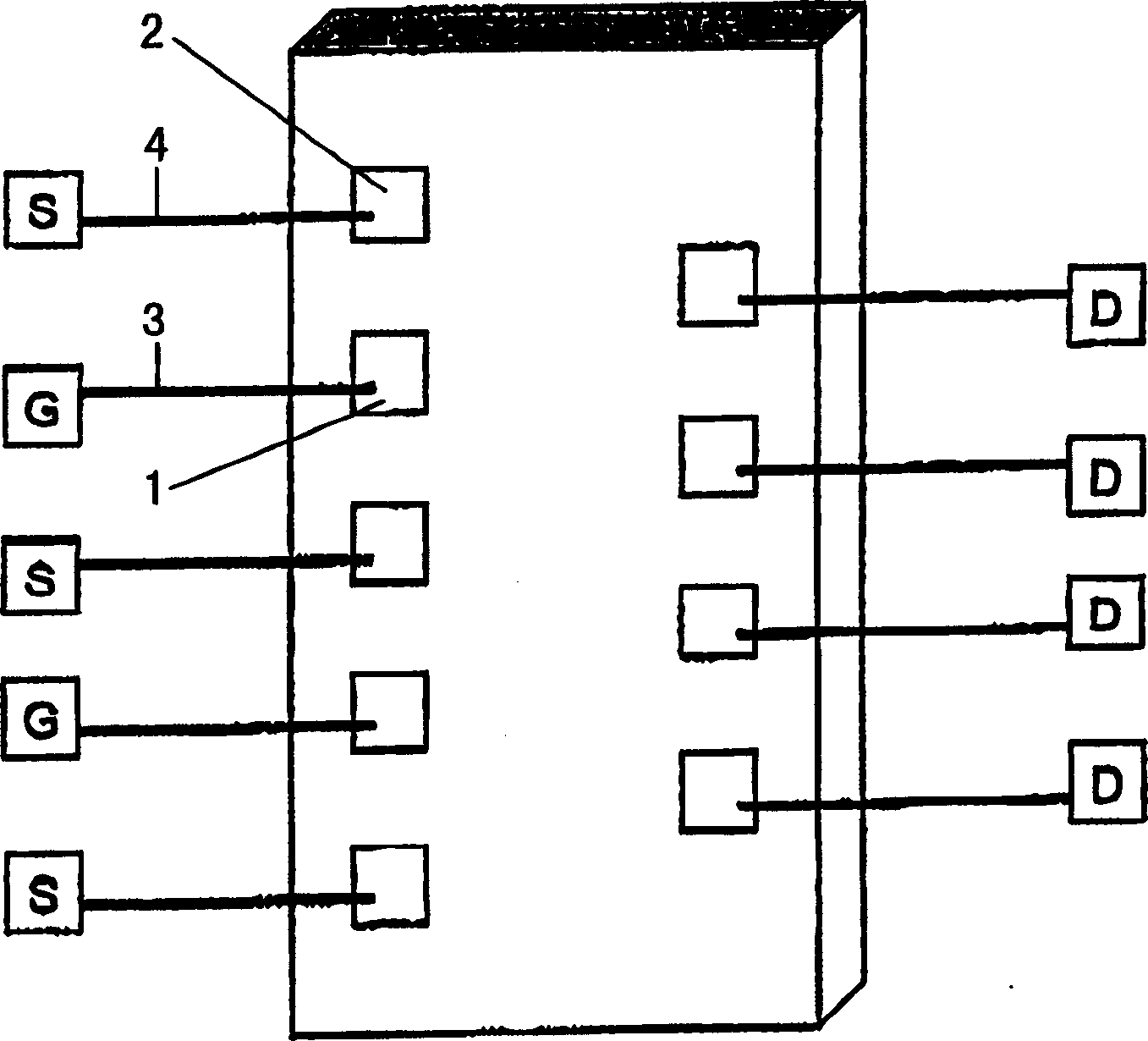 Method and device for inteconnect radio frequency power SiC field effect transistors