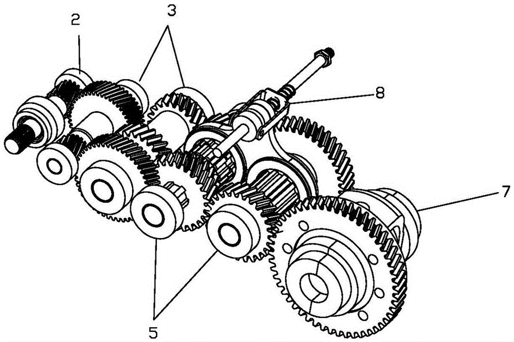 Gearbox for low-speed electric vehicle