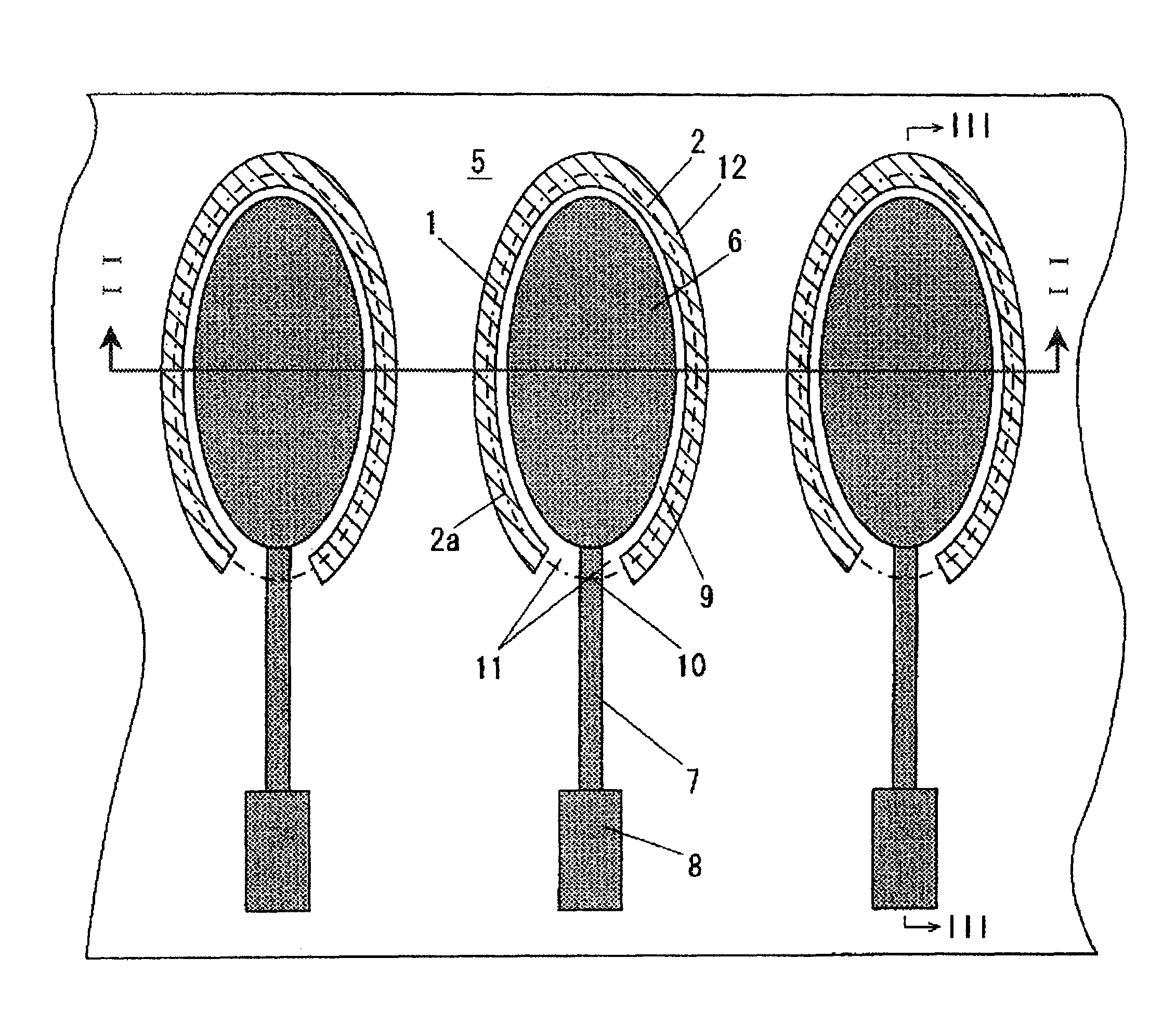 Piezoelectric element, ink jet head, and ink jet recording device