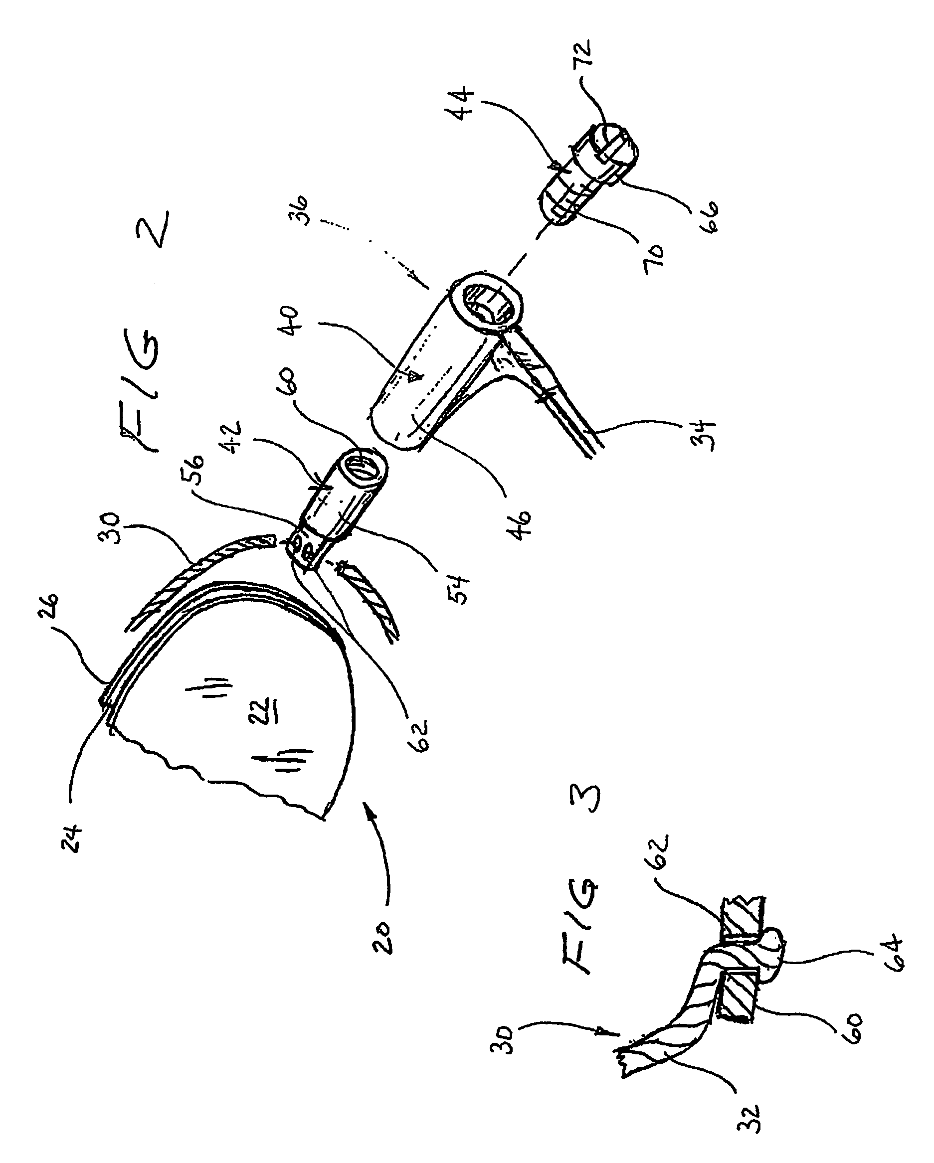 Adjustable tensioning system for rimless eyewear