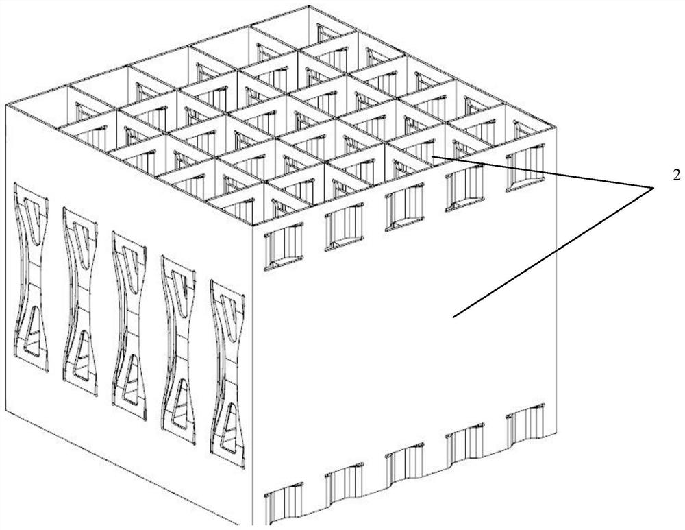 Monometallic positioning grillwork for reducing fuel rod position damage and pressure loss