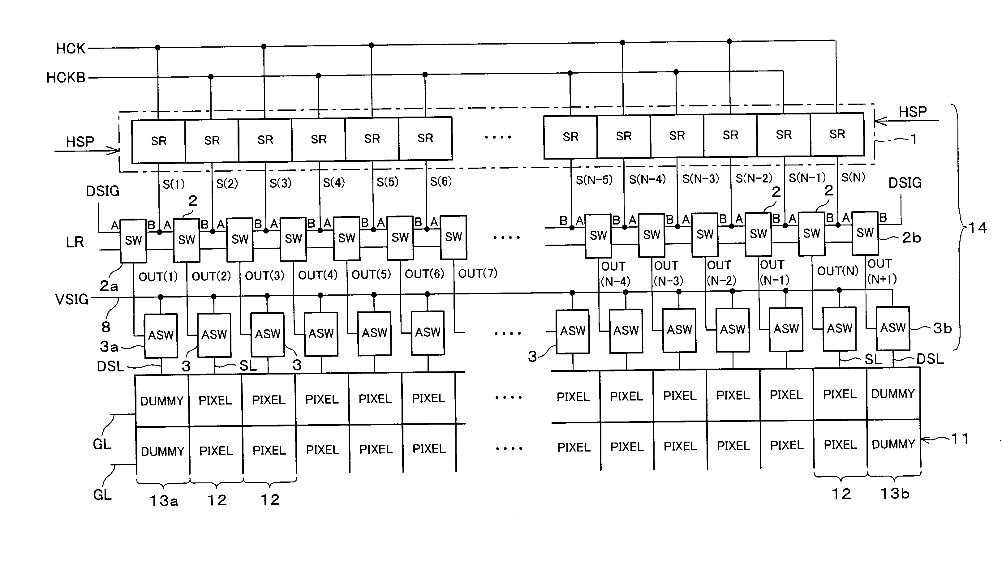 Bi-directional shift register and display device using same