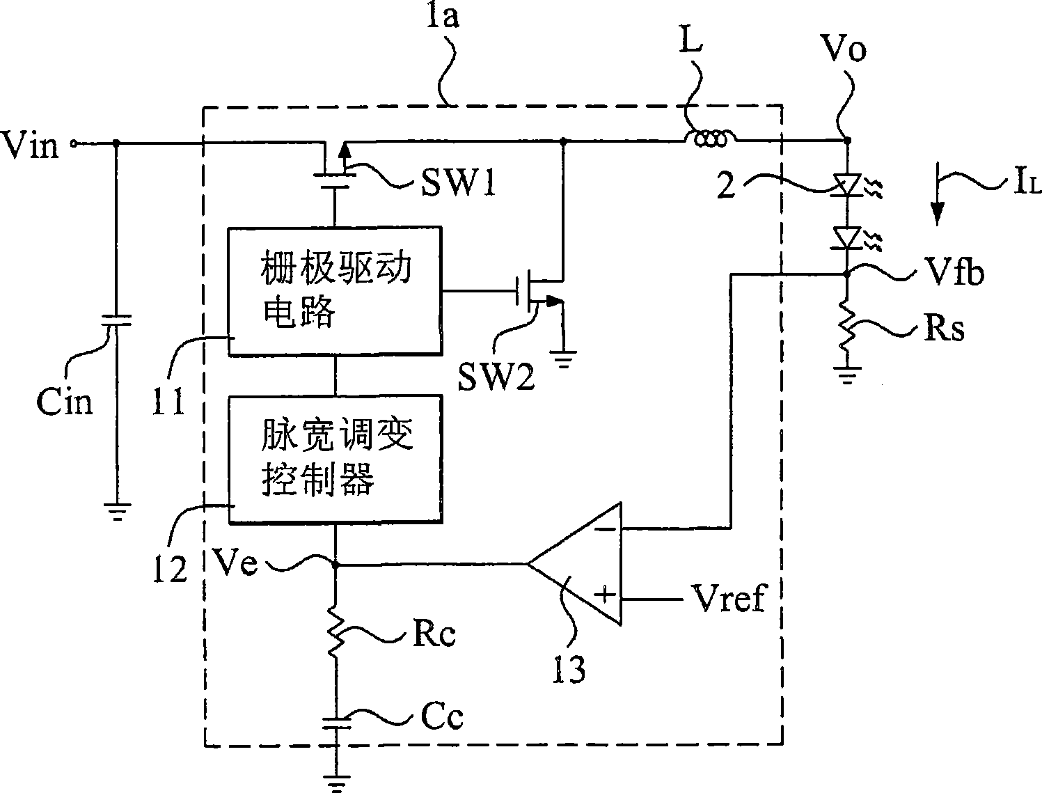 Constant current regulating circuit having current sensing loop