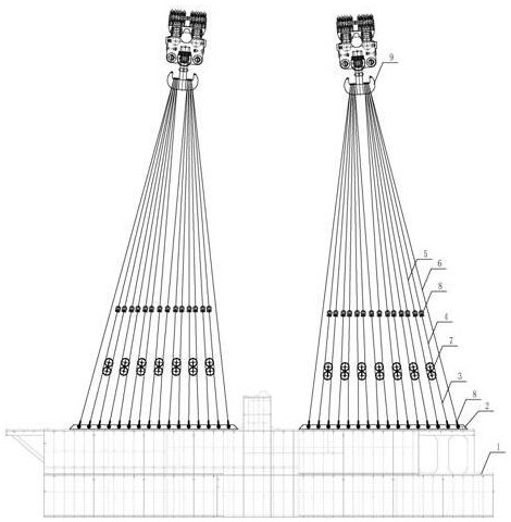 Hoisting method of FPSO living quarter module