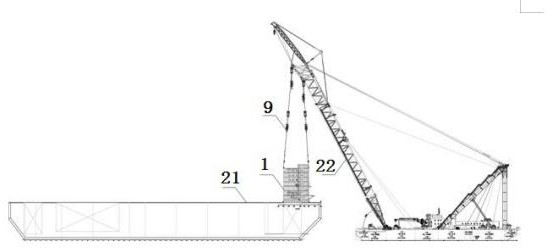 Hoisting method of FPSO living quarter module