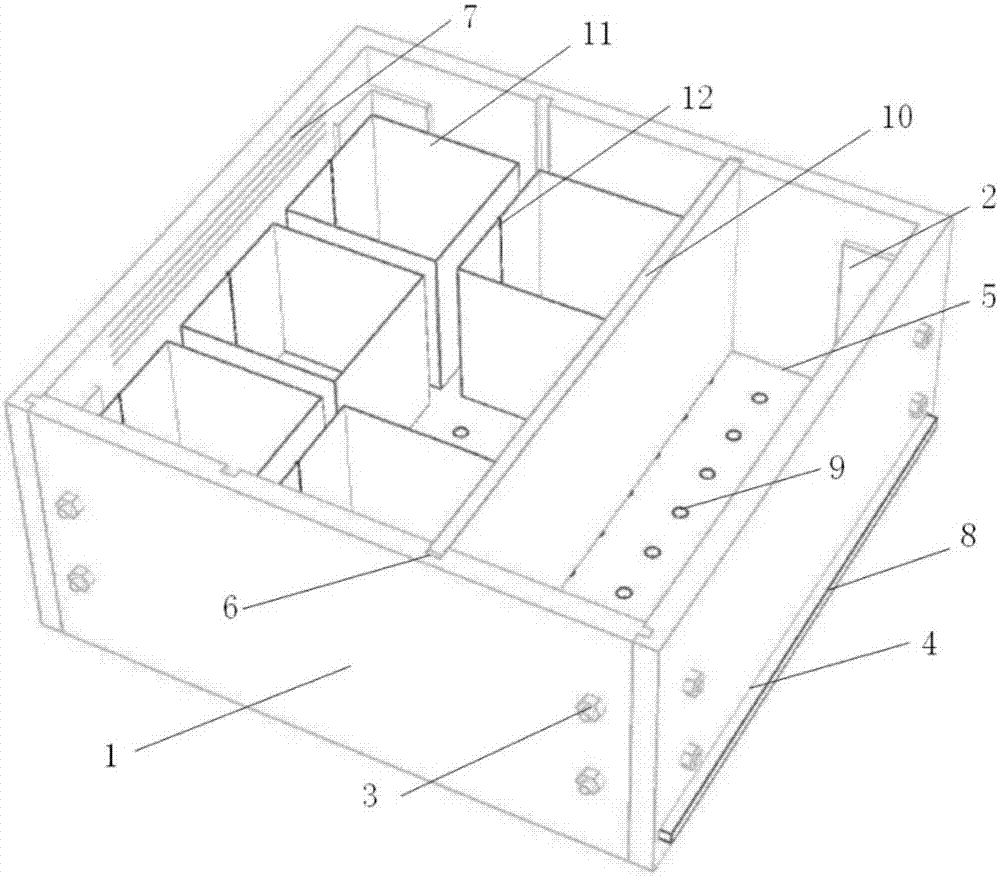 Molding device used for preparing mine milltailings filling check blocks and check block preparation method