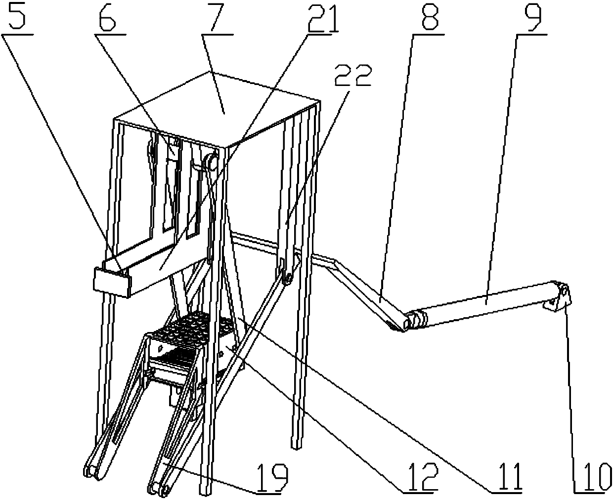 Overturning and wire feeding device and method for waste lead-acid batteries