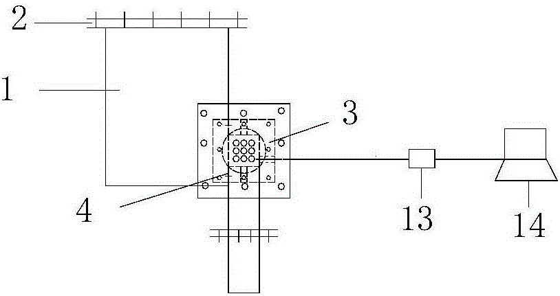 A test device and method for studying the damage and scour damage of pipe-bag dam joints