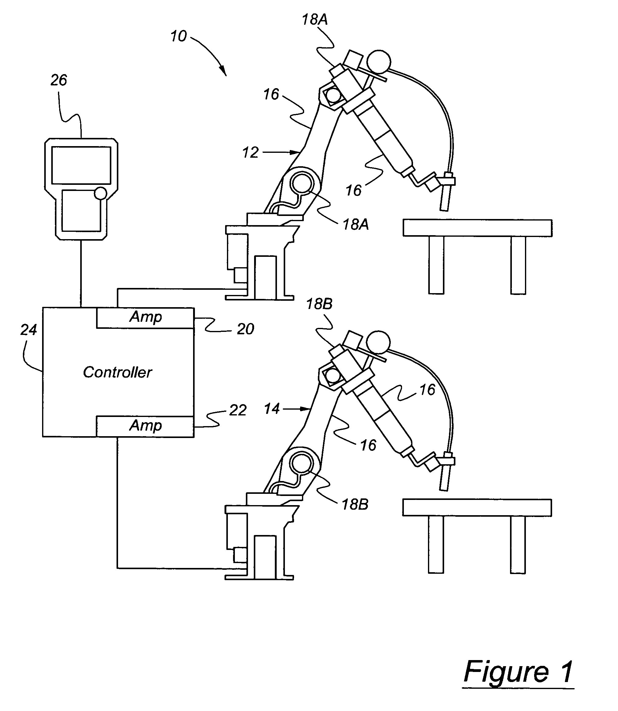 Multiple robot arm tracking and mirror jog