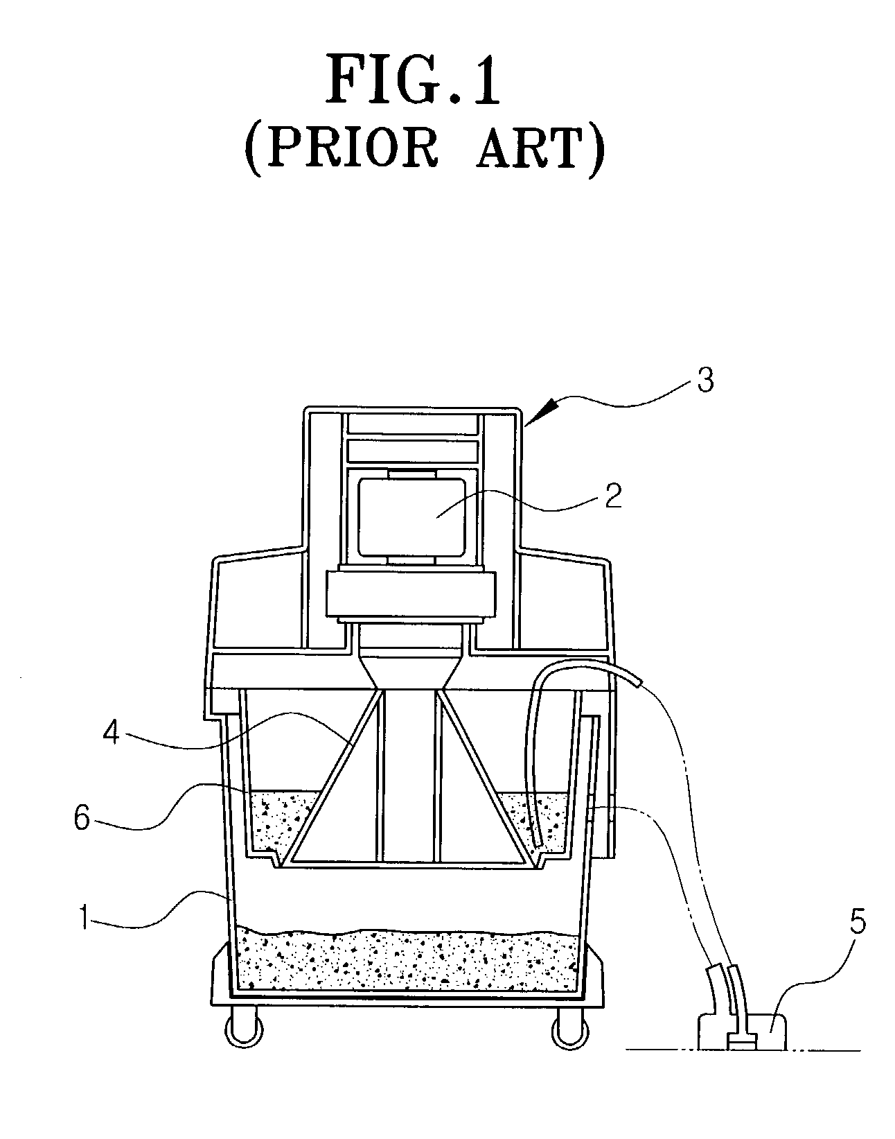 Combination wet and dry type vacuum cleaner