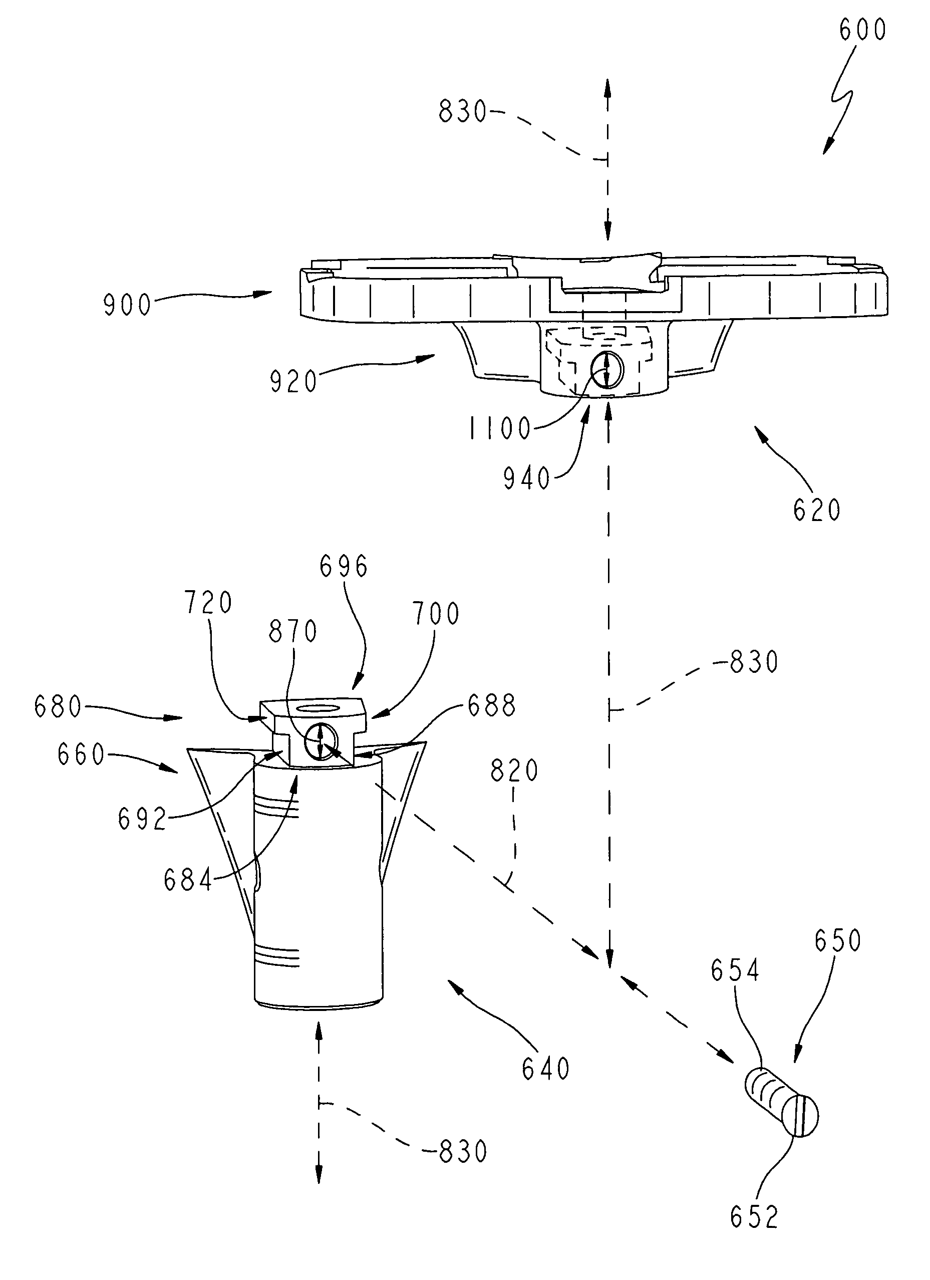 Modular tibial implant with a mortise coupling