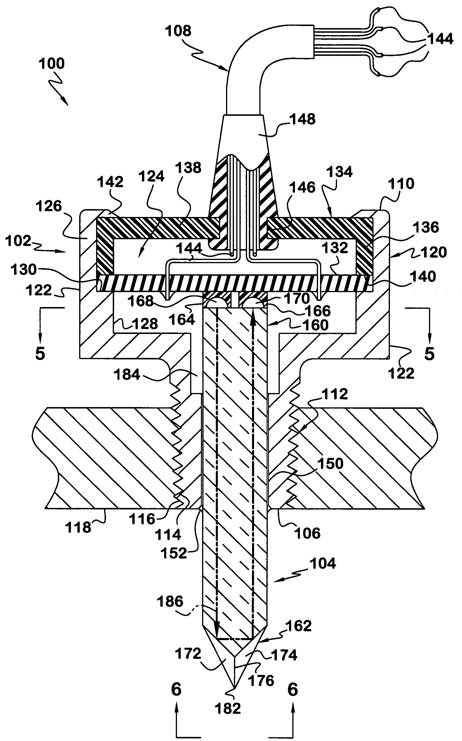 Optical transducer for detecting liquid level