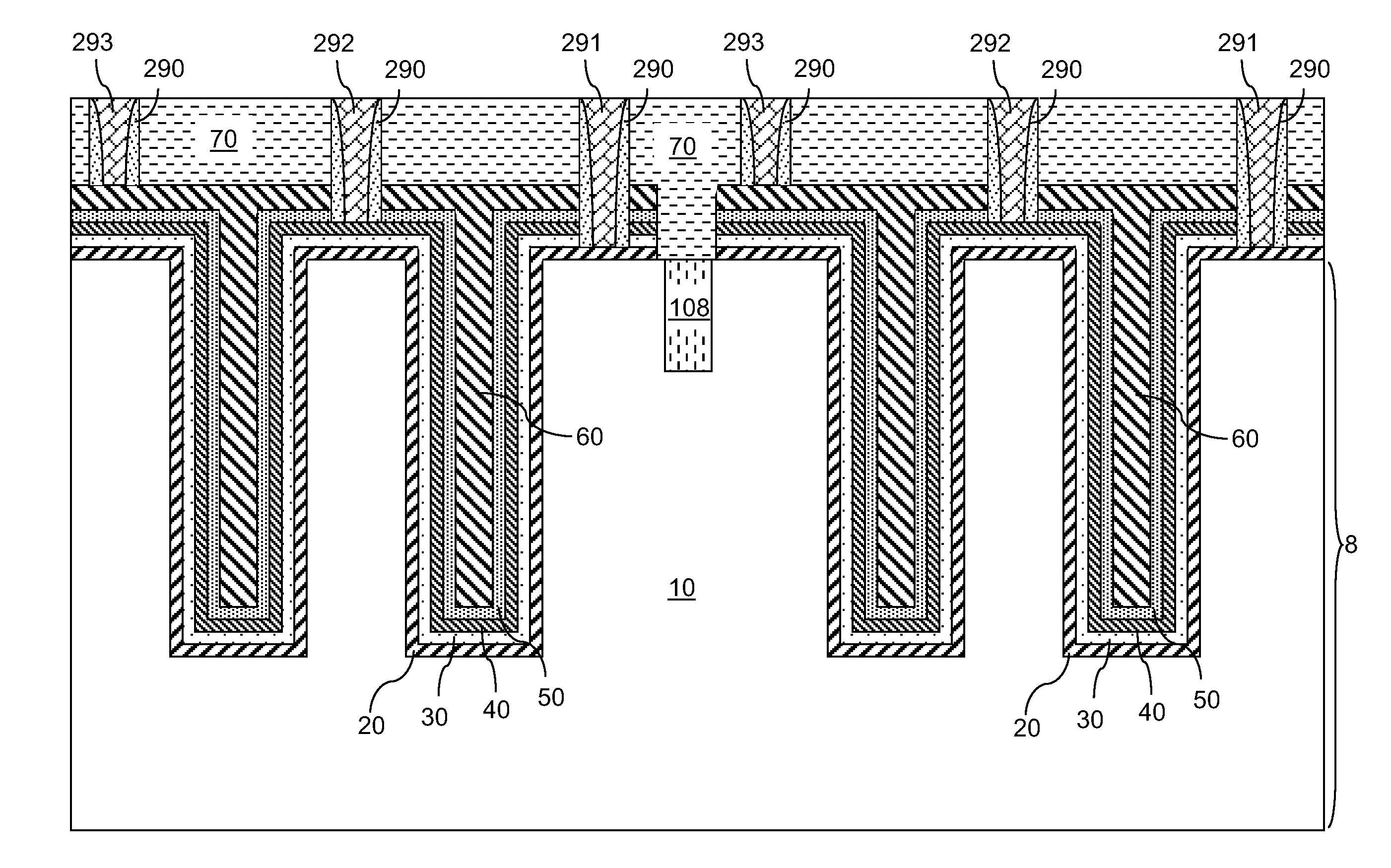 High capacitance trench capacitor